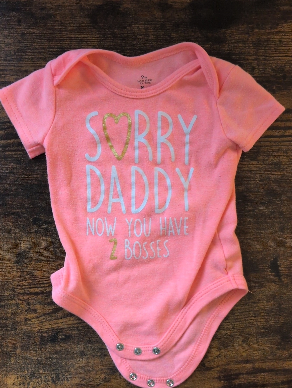 5/$25 Baby Starters Pink Graphic  Onesie Bodysuit  9M